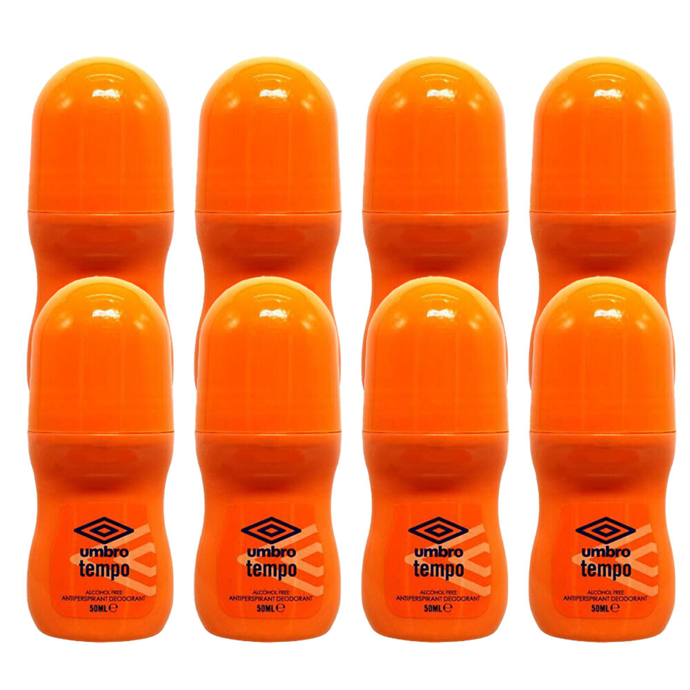 8PK Umbro Men Compact Anti-Perspirant Underarm Roll On Deodorant 50ml Tempo