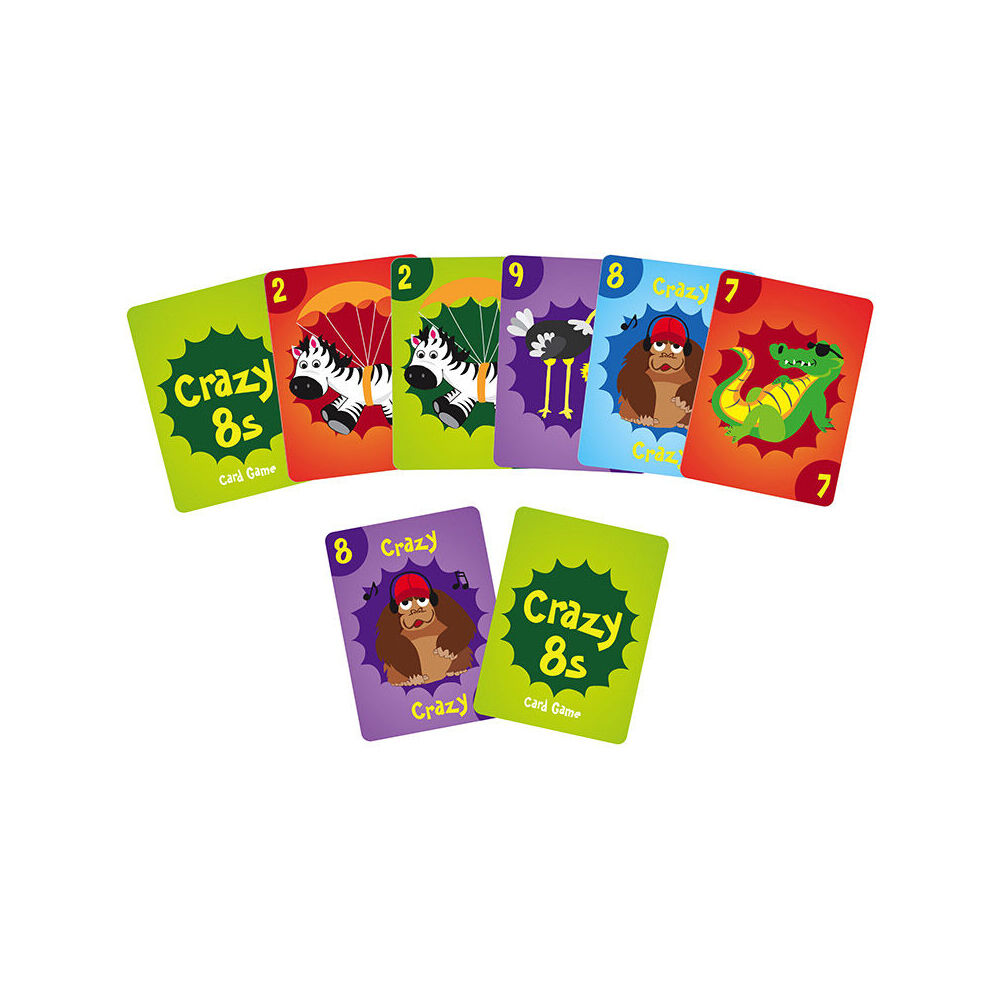 Briarpatch Crazy 8s Kids Beginner Playing Card Game 2-4 Players 4Y+