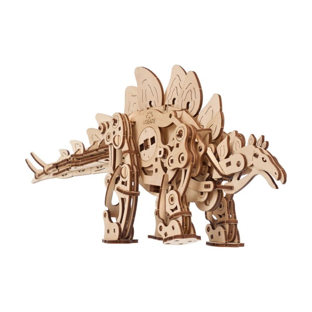UGears Stegosaurus Dinosaur Model Wooden 3D Puzzle w/Spring Motor 305pc 14y+