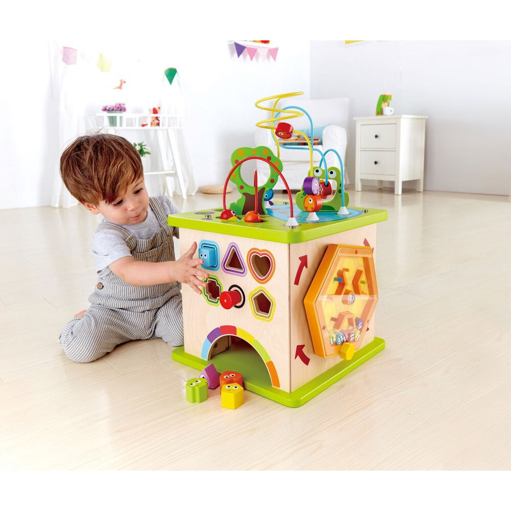 Hape Country Critters Play Cube Interactive Educational Toy for Toddlers 12M+