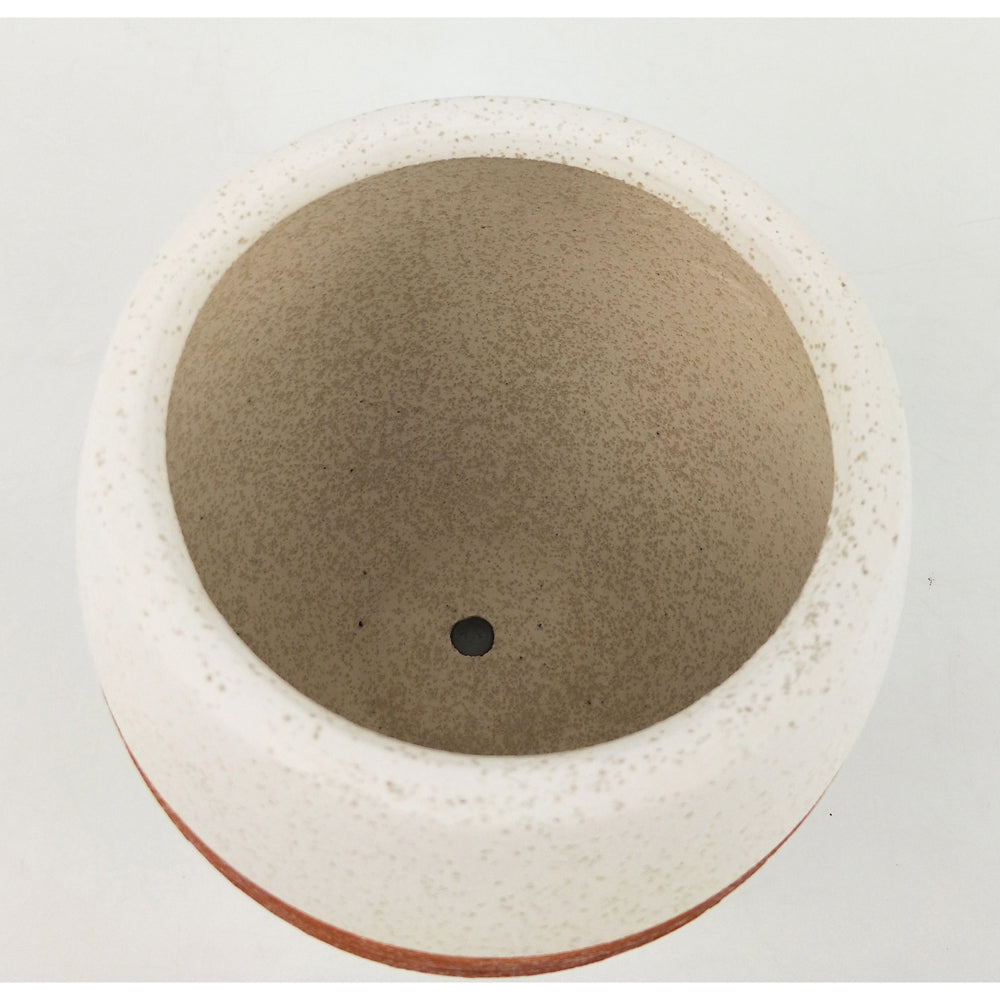 2x Urban Jenna 18cm Ceramic Planter Plant Pot Round Small - Terracotta/Sand
