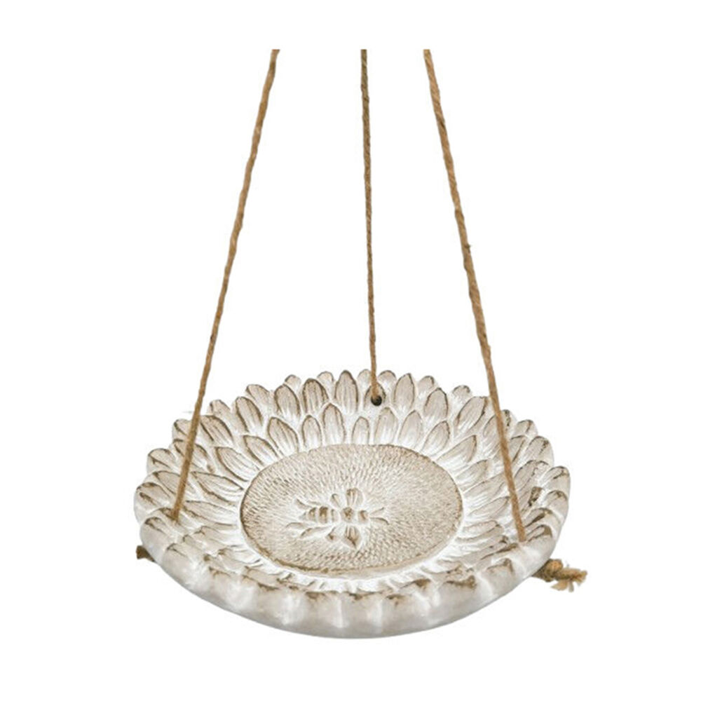 Urban Ceramic Fable Bee Outdoor Garden Bird Feeder 20cm Bisque