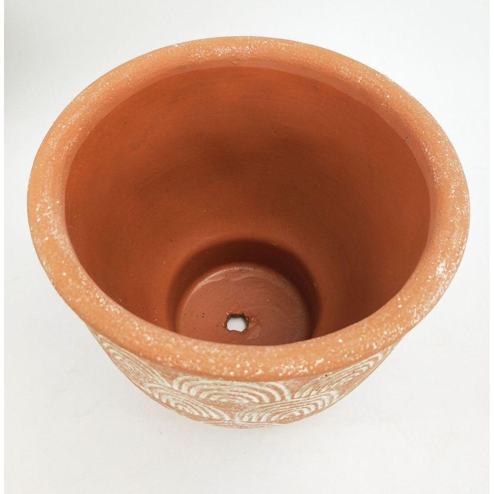 4x Urban Nia Rainbow 18cm Concrete Planter Pot Medium - Terracotta