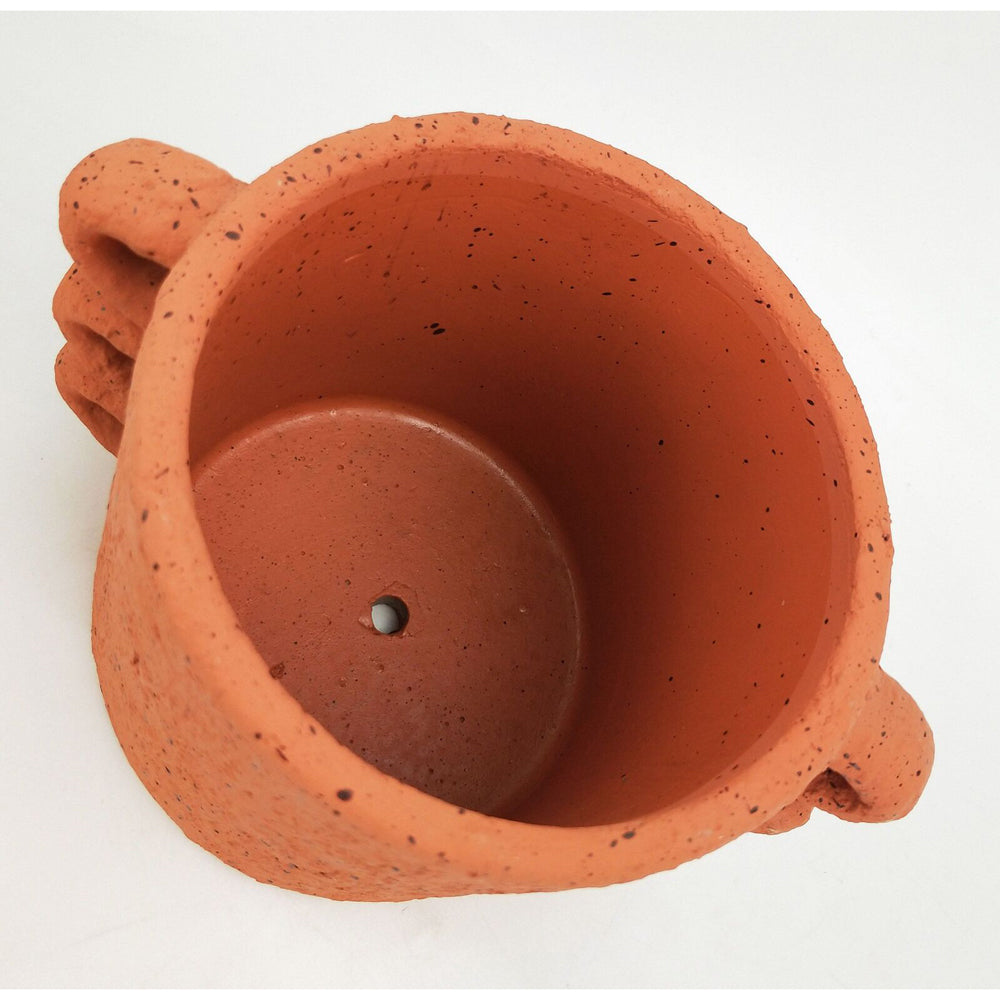4x Urban Dayze Concrete 20cm Planter Pot Small - Sienna