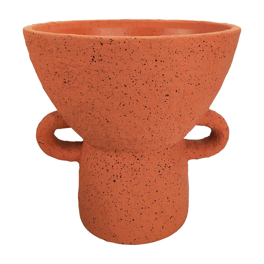 2x Urban Dayze 25.5cm Concrete Tall Planter Pot Large - Sienna