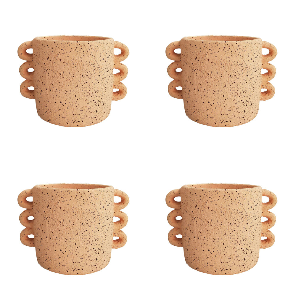 4x Urban Dayze 13cm Concrete Planter Pot Small - Blush