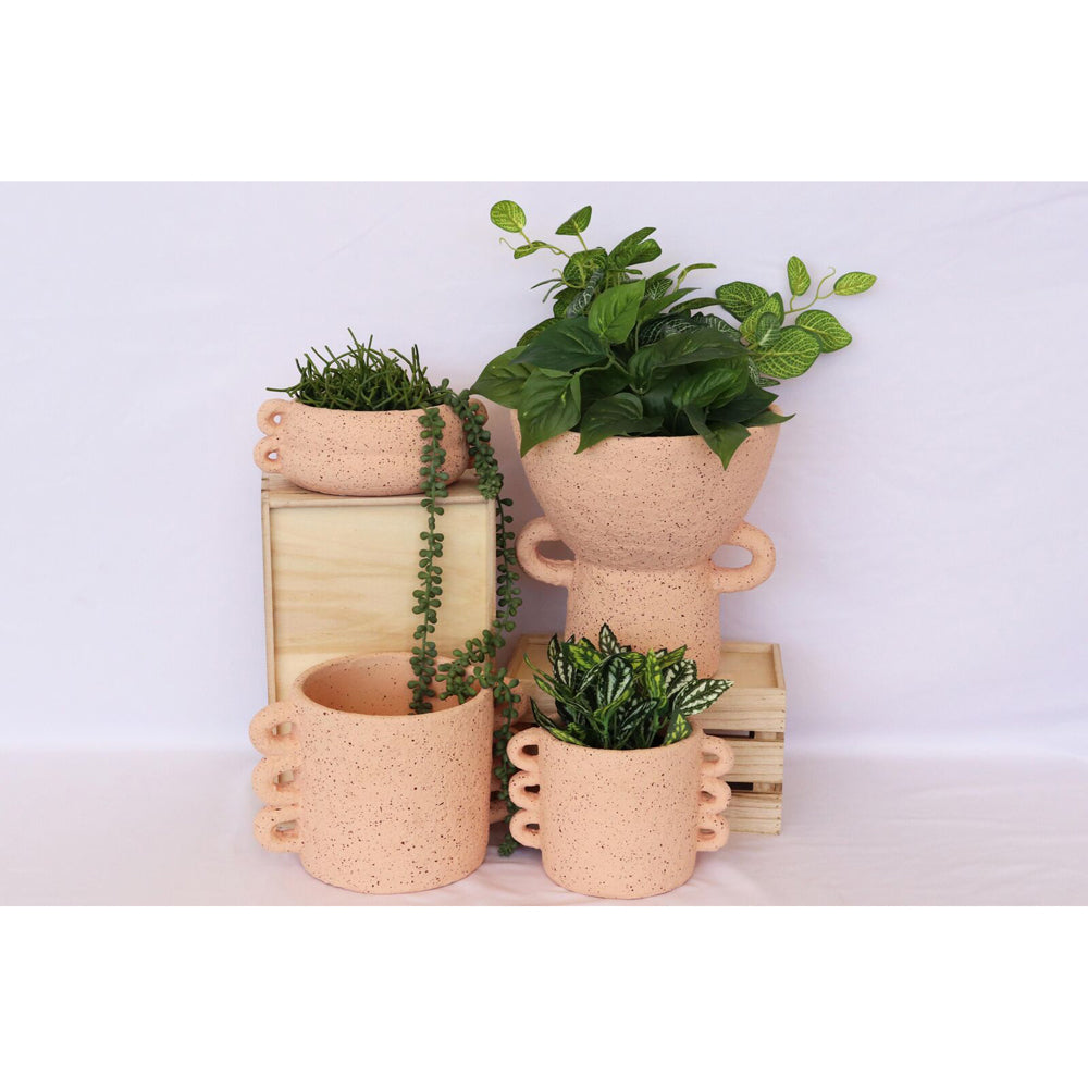 4x Urban Dayze 13cm Concrete Planter Pot Small - Blush