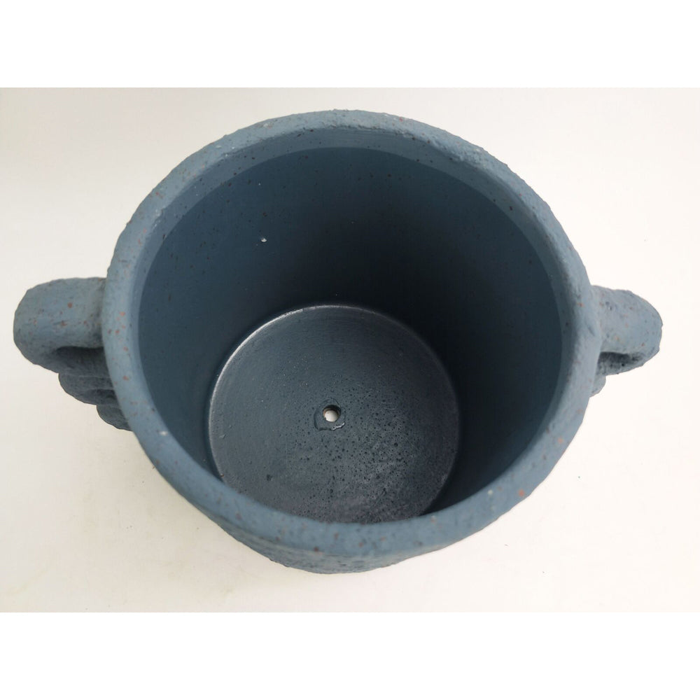2x Urban Dayze 16.5cm Concrete Planter Pot Medium - Sapphire