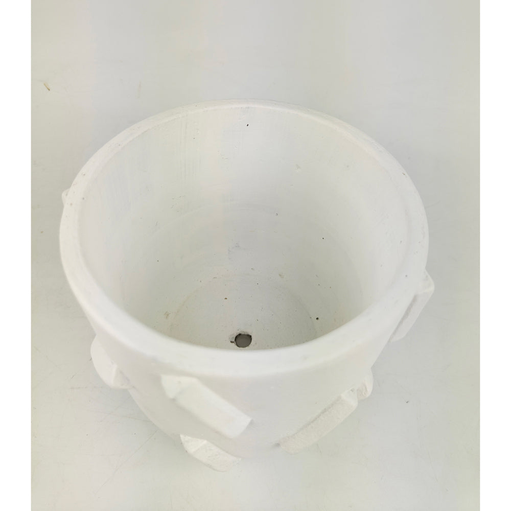 4x Urban Felix 13cm Concrete Planter Pot Small - White
