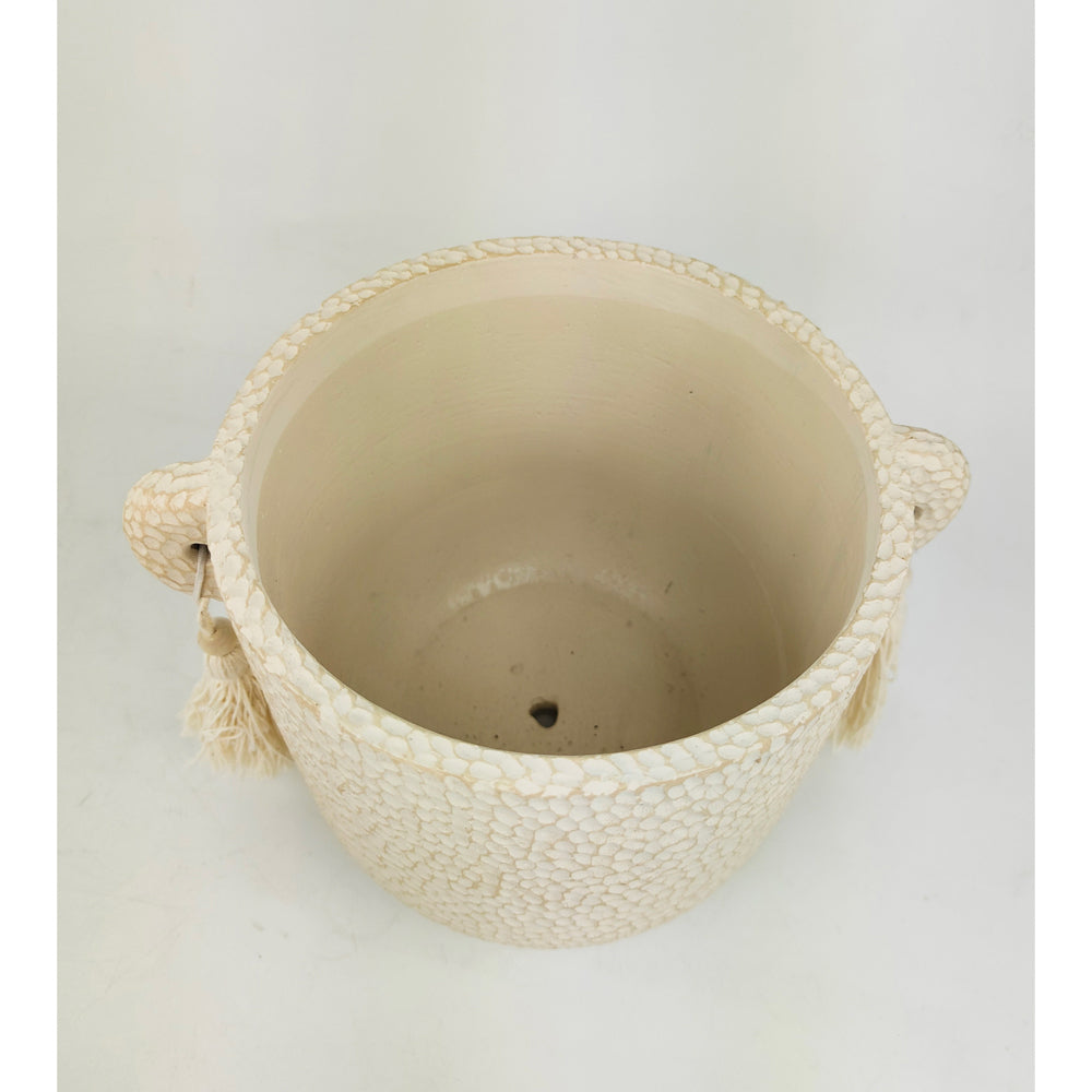 2x Urban Kinsley 16cm Concrete Planter Pot Medium - Cream