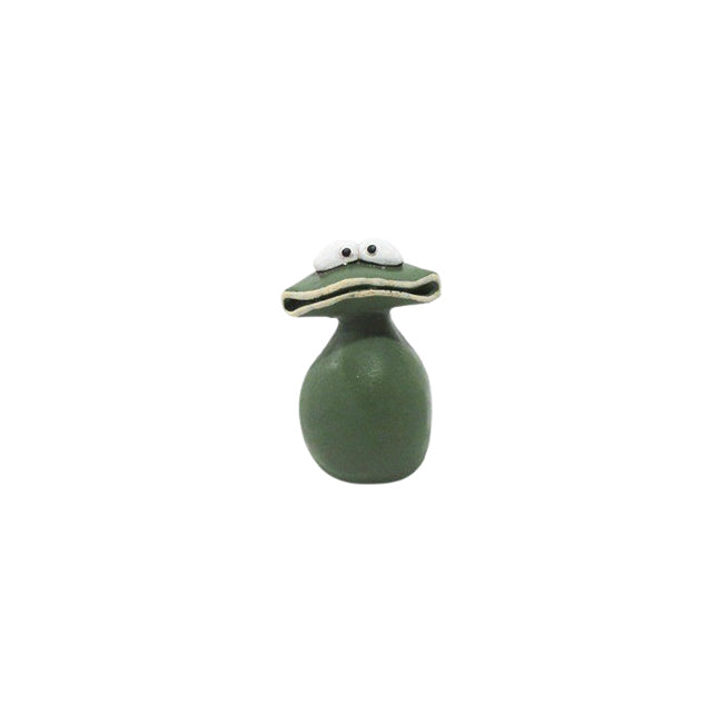 2PK Urban Concrete 11.5cm Frog Ornament Home Decor Small - Green