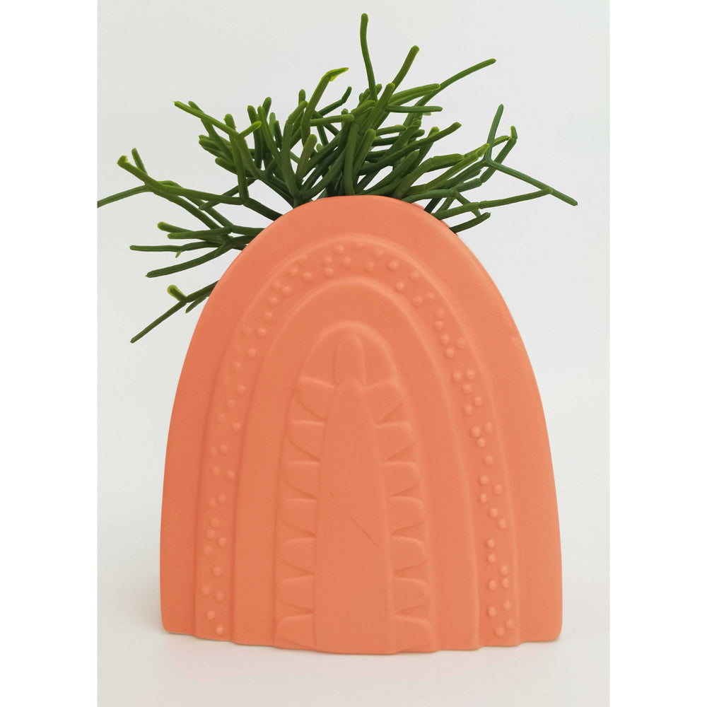 2x Urban Addie Rainbow 15cm Ceramic Planter Pot Medium - Peach