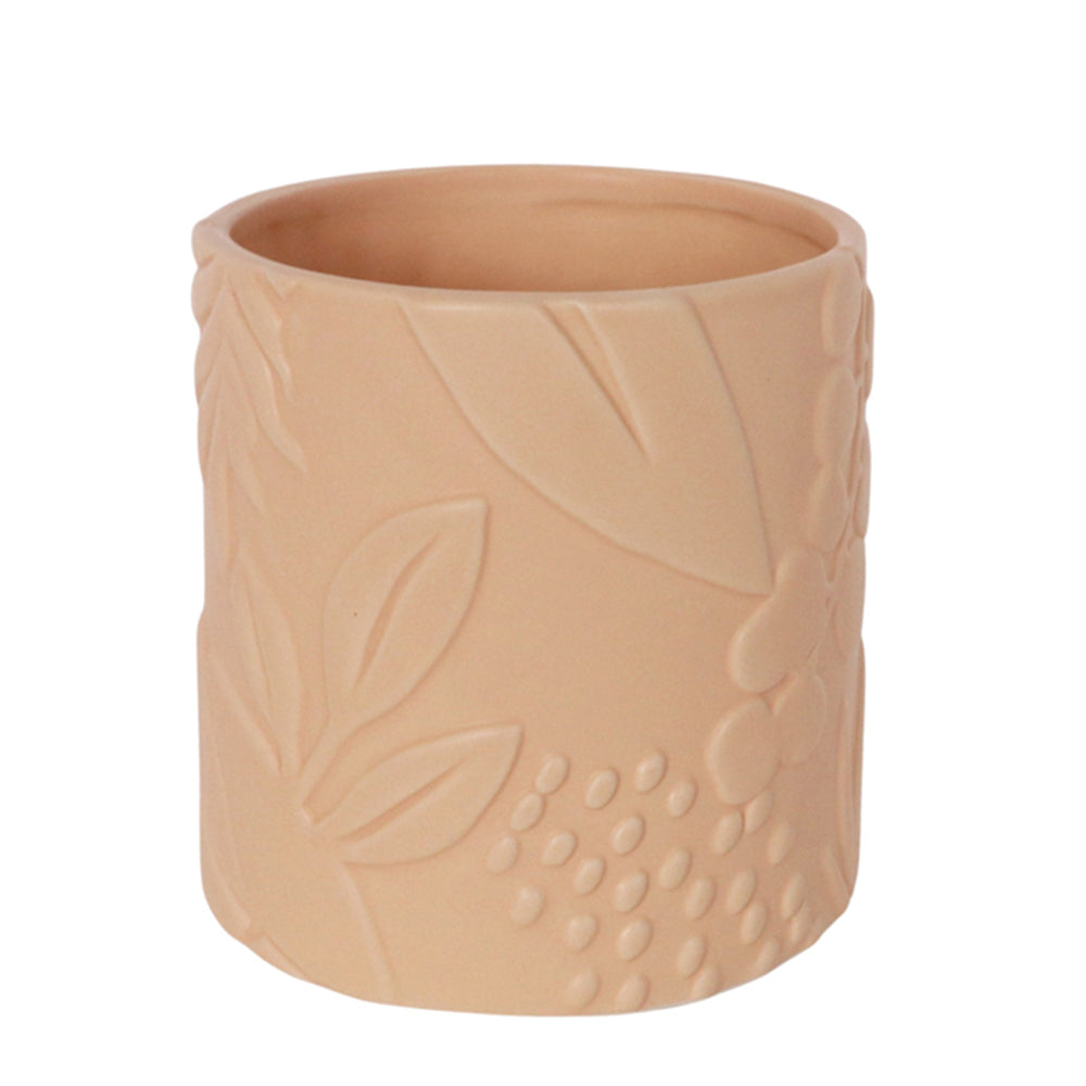 4x Urban Caprice Foliage 12cm Ceramic Planter Pot Small - Blush