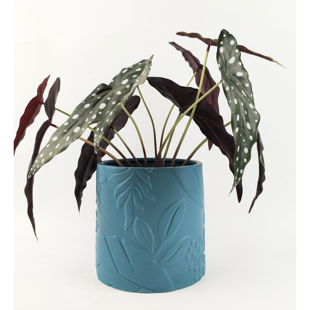 2x Urban Caprice Foliage 17cm Ceramic Planter Pot Large - Sky