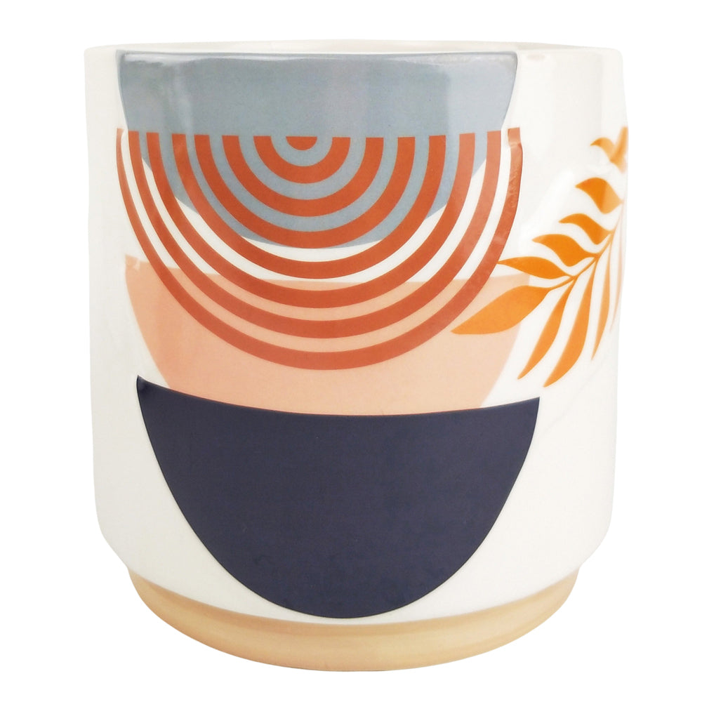 2x Urban Quinn Abstract Rainbow 16cm Ceramic Planter Pot - Medium