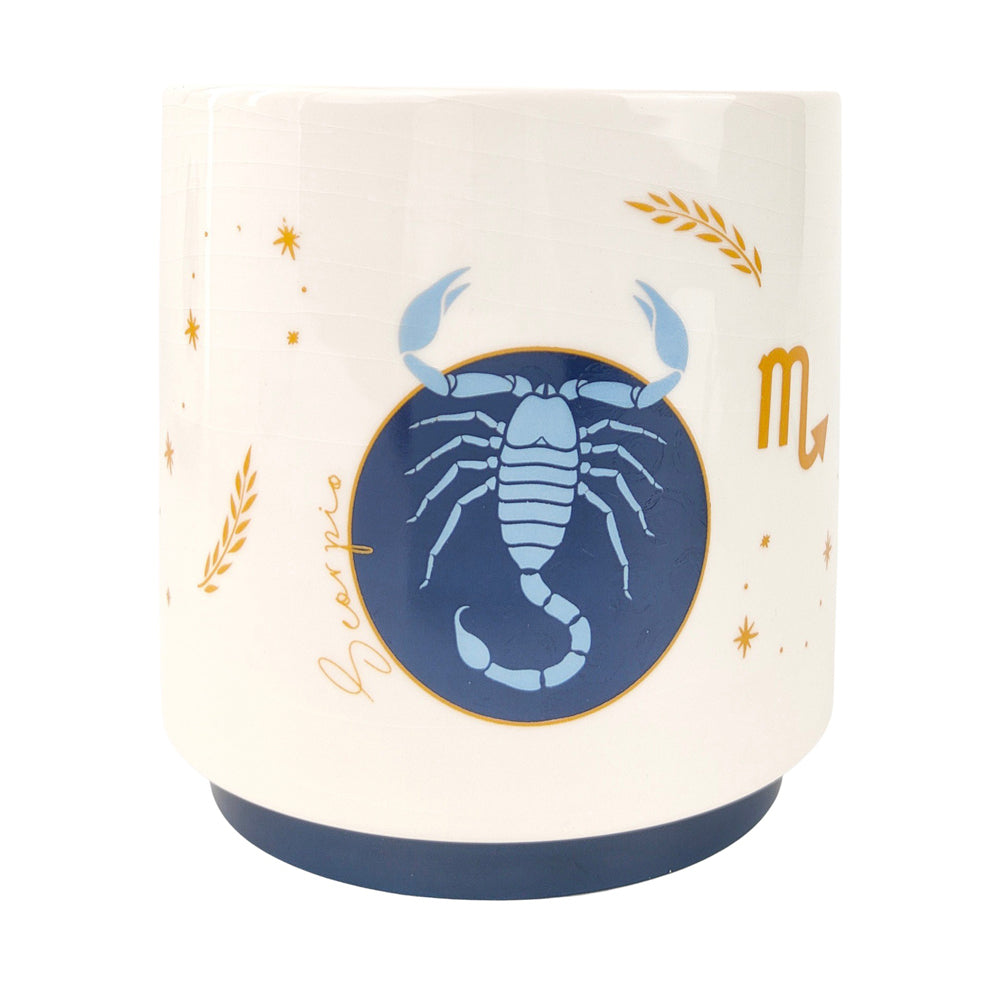 2x Urban Scorpio Zodiac 13cm Ceramic Planter Pot Small - Blue