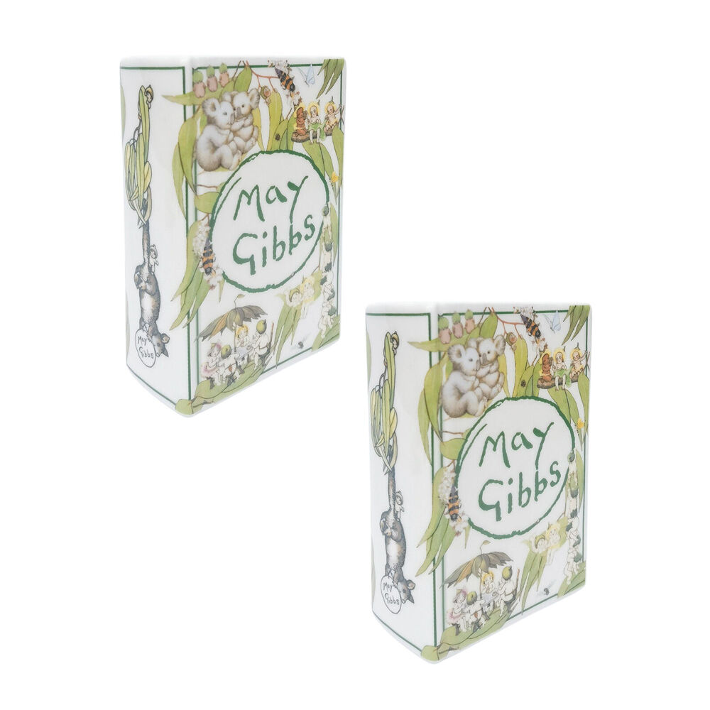 2PK Urban May Gibbs Gumnut Baby Book Home/Office Vase Tabletop Decor 16cm – Green