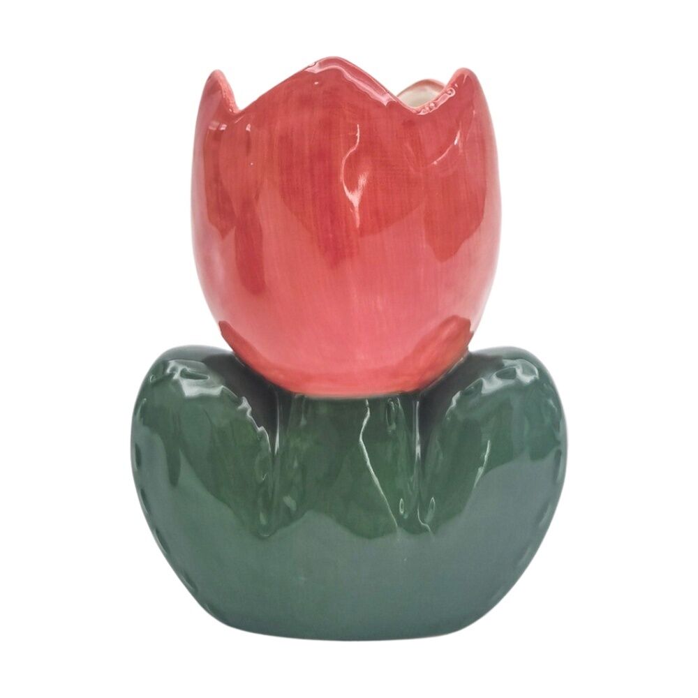 3PK Urban Tulip Vase Red 14cm Decorative Home Kitchen/Lounge Decor