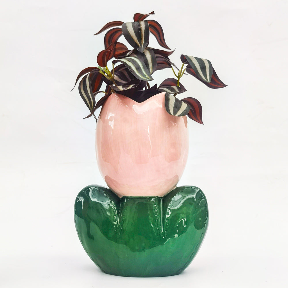Urban Tulip Vase Pink 21cm Decorative Home Kitchen/Lounge Decor