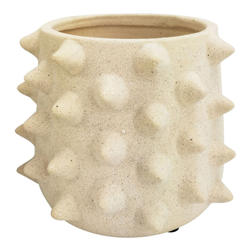 2x Urban Isaac Spike 14cm Ceramic Planter Pot Medium - White