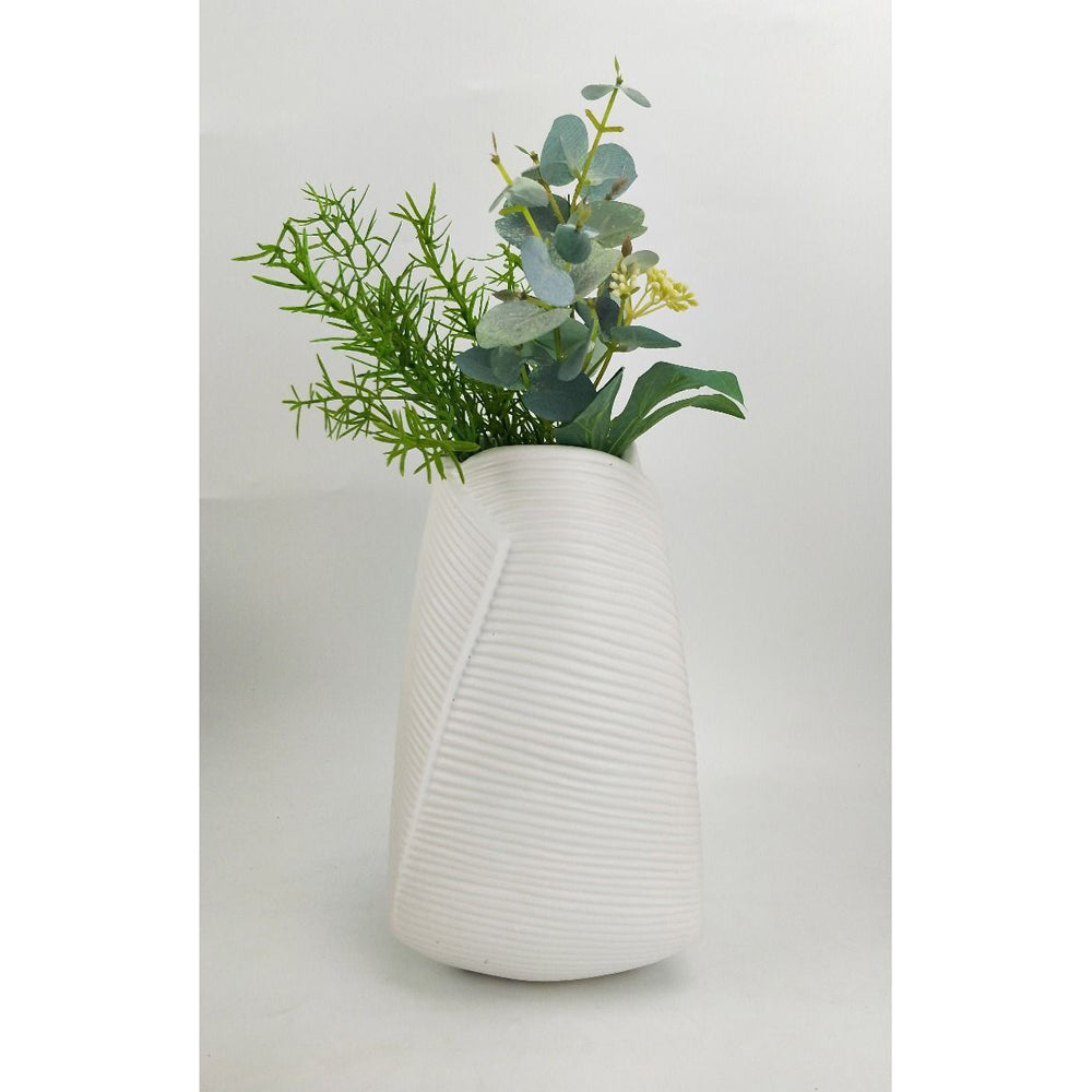 2x Urban Jocelyn 25.5cm Ceramic Plant/Flower Vase Display Pot - White