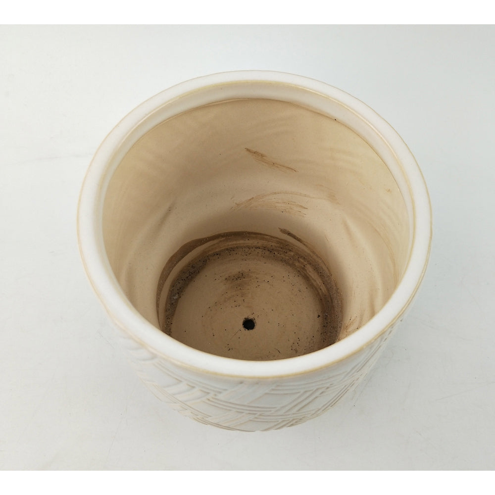 2x Urban Naveah 12.5cm Ceramic Pot Planter Small - White