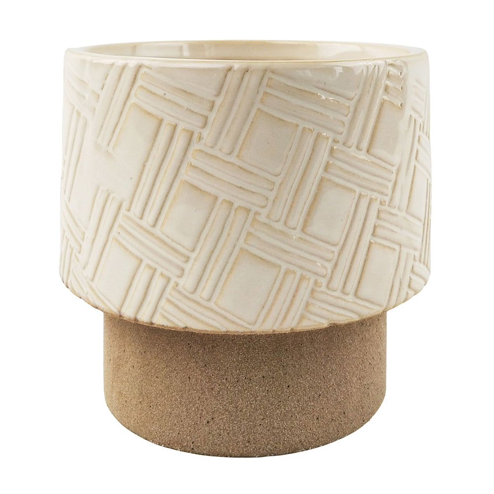 2x Urban Naveah 12.5cm Ceramic Pot Planter Small - White