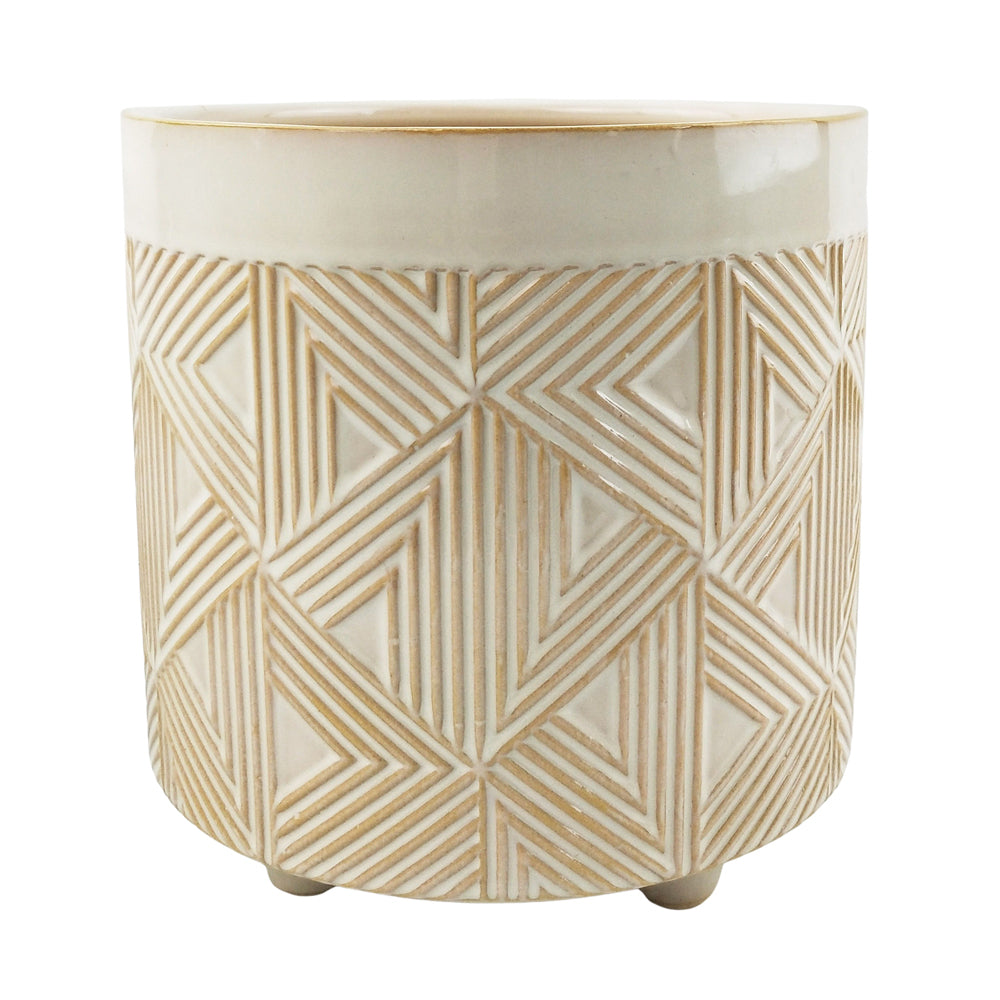 Urban Oakley 20cm Ceramic Planter Pot Large - White