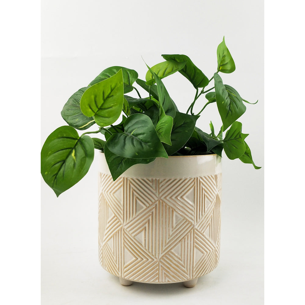 Urban Oakley 20cm Ceramic Planter Pot Large - White