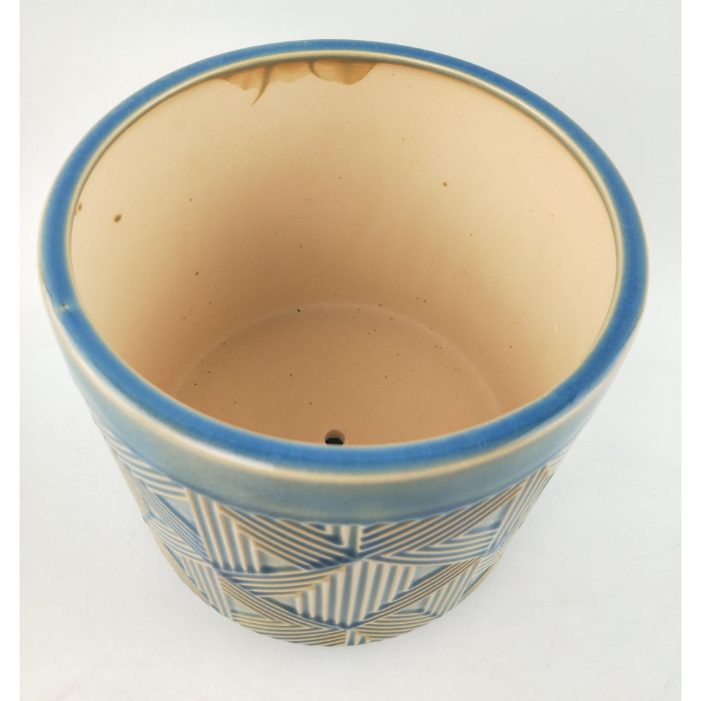 Urban Oakley 20cm Ceramic Planter Pot Large - Blue