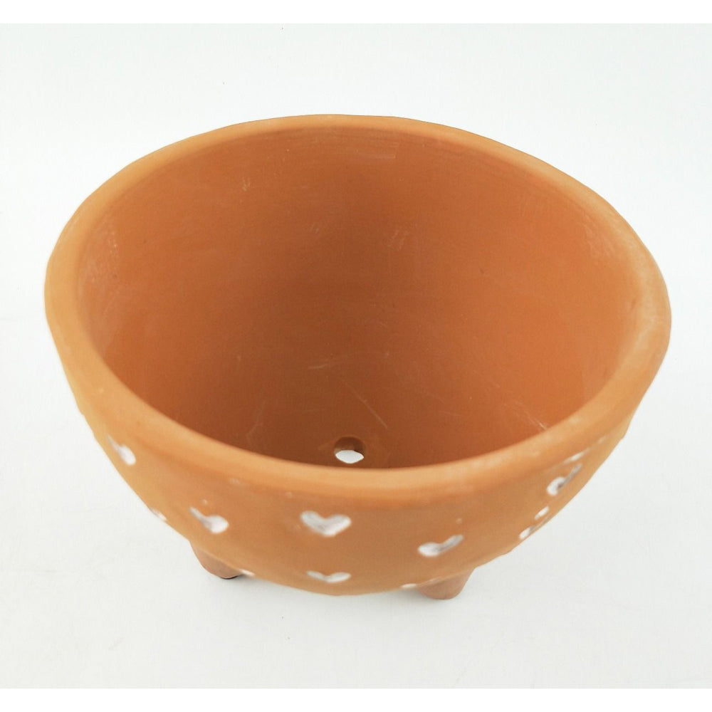 2x Urban Cassie 12cm Ceramic Planter Pot Short w/ Legs - Terracotta