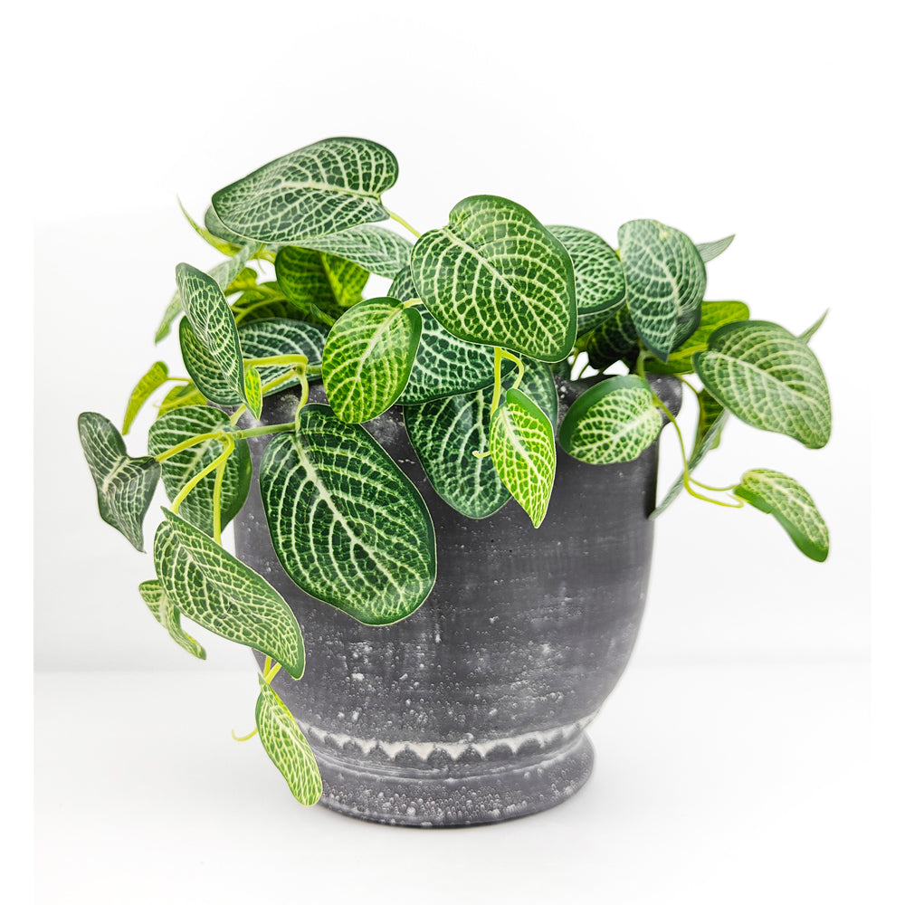 2x Urban Marie 17cm Ceramic Planter Pot Large - Charcoal