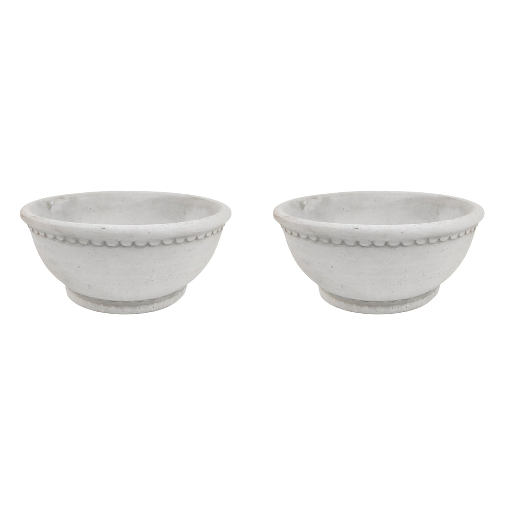 2x Urban Jules H9x21cm Ceramic Planter Pot Medium - White