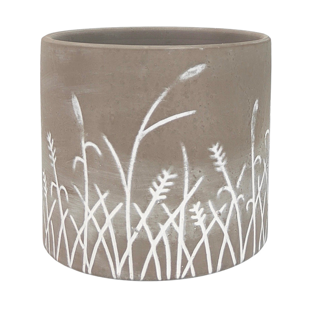 2x Urban Riya 12.5cm Ceramic Plant Pot Planter Medium - Grey