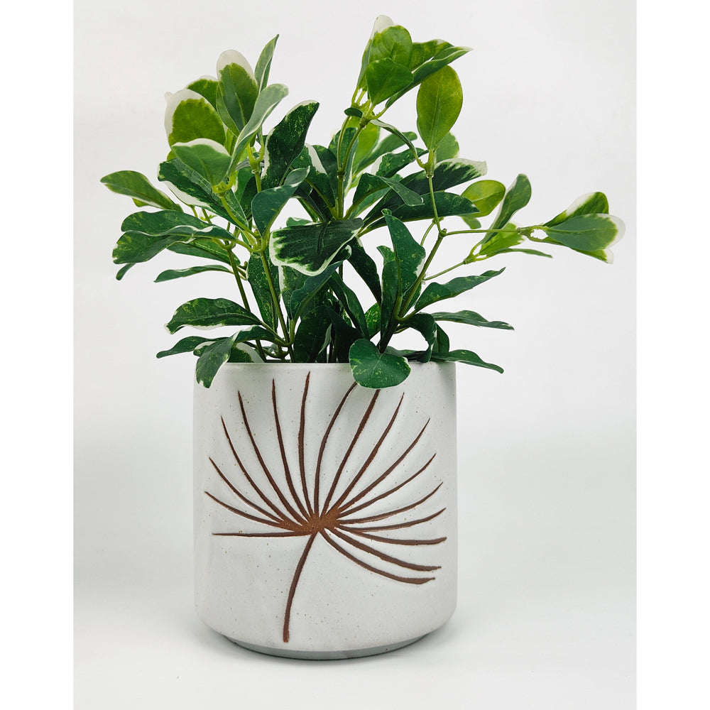 2x Urban Kian Flower 12.5cm Ceramic Planter Garden Plant Pot Small - White
