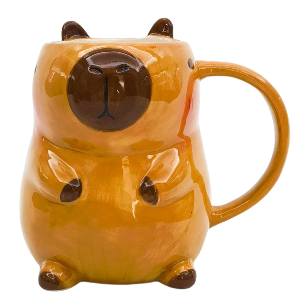 2PK Urban Capybara Mug Brown 13cm Home Kitchen Decor Drinkware