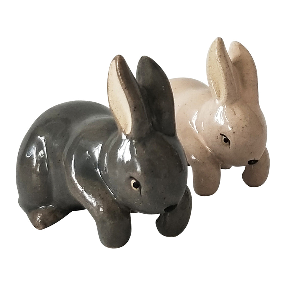 4x Urban 9cm Ceramic Bunny Pot Hanger Figurine - Assorted