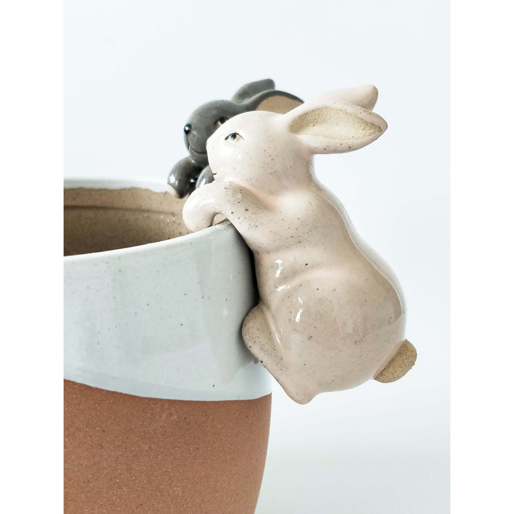 4x Urban 9cm Ceramic Bunny Pot Hanger Figurine - Assorted