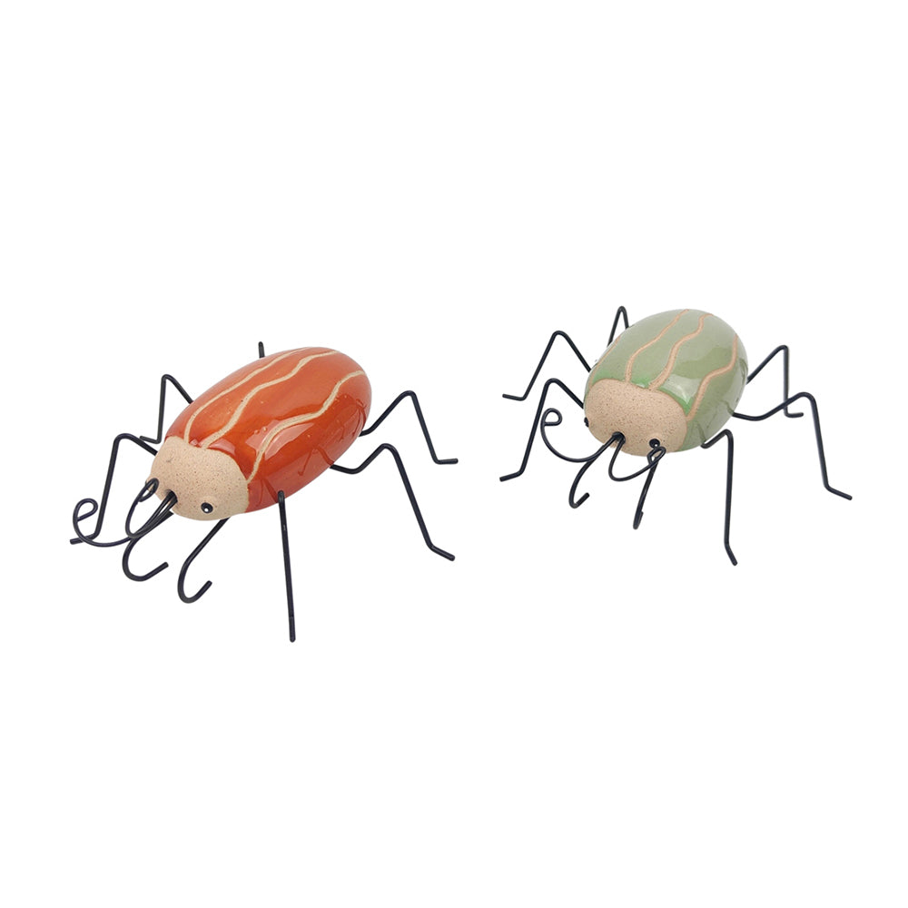2x Urban 14cm Ceramic Bug Pot Hanger Figurine Decor - Assorted