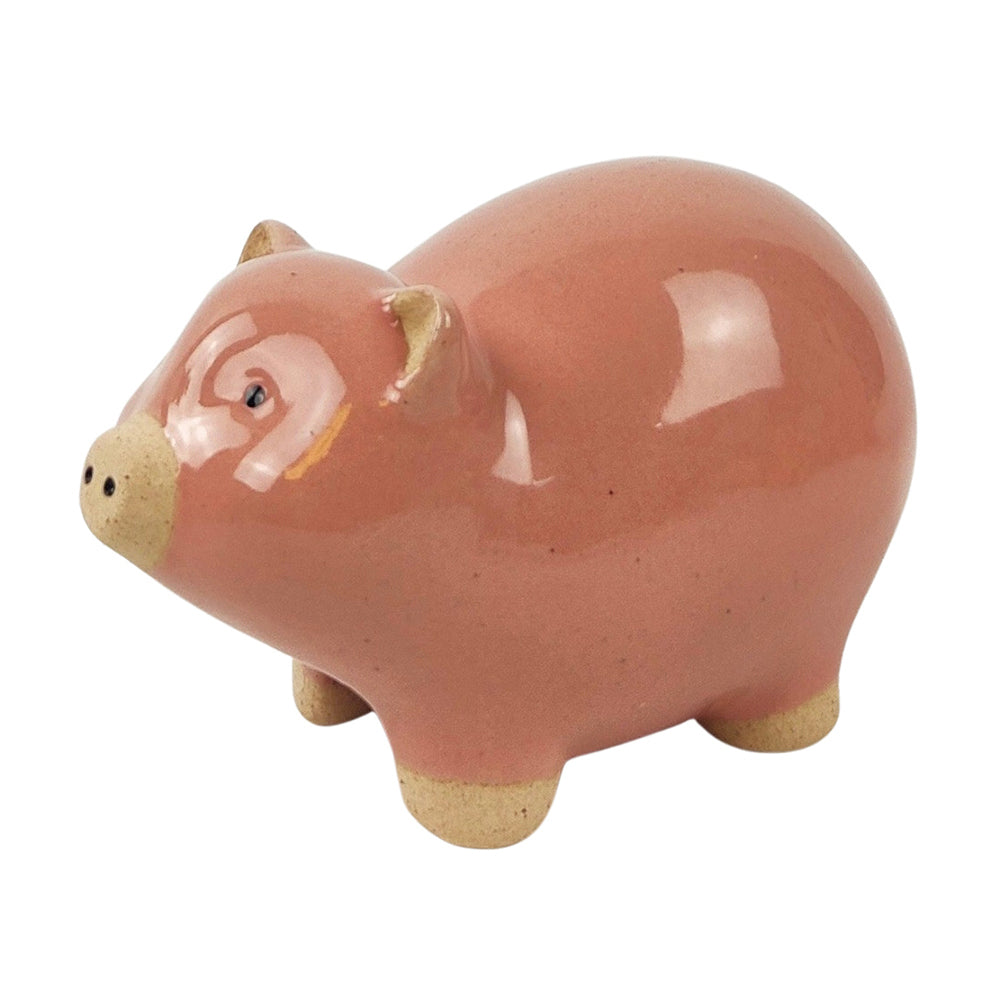 4x Urban 9cm Ceramic Pig Pot Hanger Figurine Decor - Pink