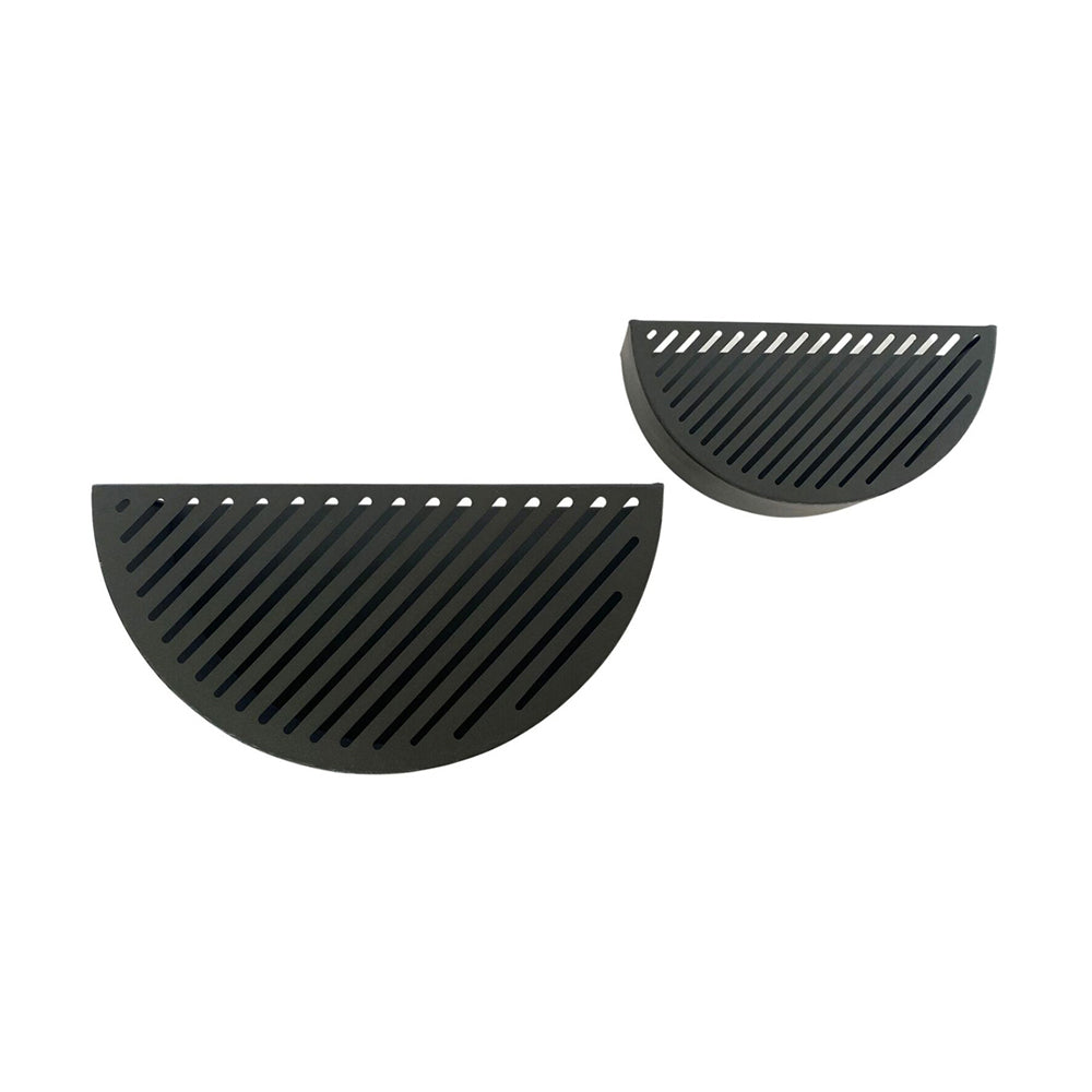2pc Urban Bandit 25/35cm Hanging Wall Metal Planter Pot - Black