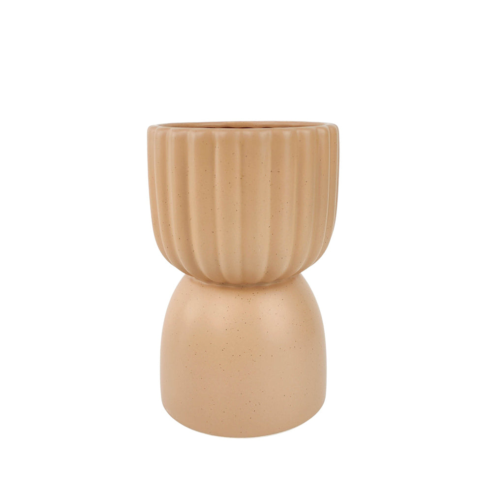 2x Urban Leilani Tall 21cm Ceramic Planter Large - Beige