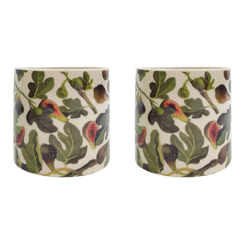 2PK Urban Fig Planter Green 14cm Home Decorative Garden Decor