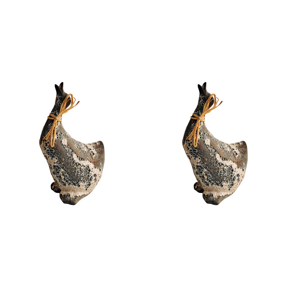 2x Urban 16.5cm Delphi Duck Garden Ornament Home Yard Decor - Grey