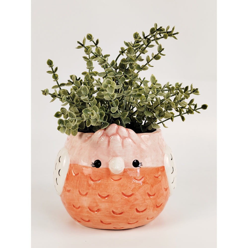 2x Urban 15cm Ceramic Galah Bird Planter Home/Garden Decor - Pink