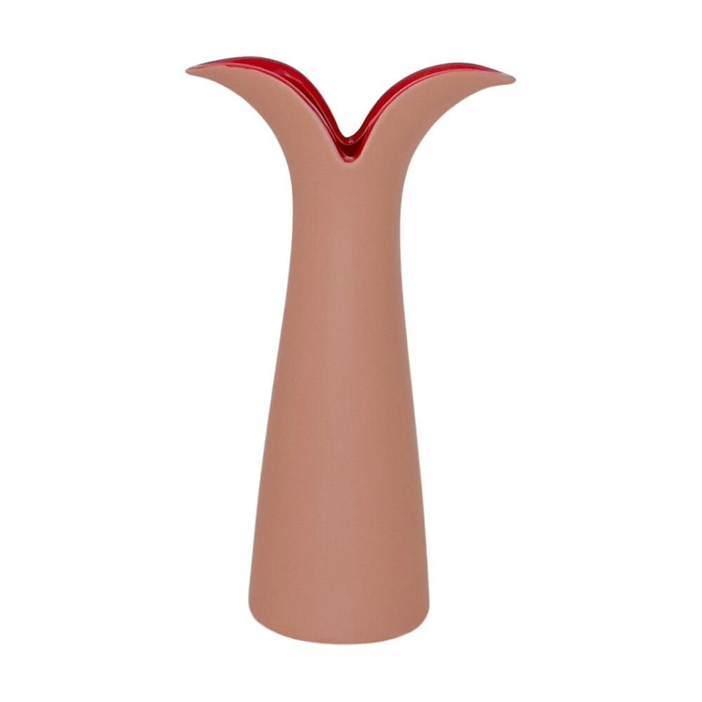 3PK Urban Groovy Stem Vase Pink Red 20cm Decorative Home Decor