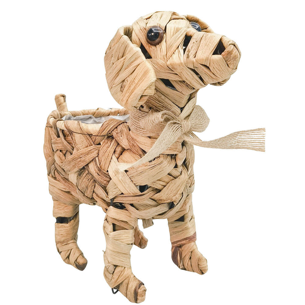 2PK Urban Coconut Fibre Woven Dog Outdoor Planter Pot 29cm Natural