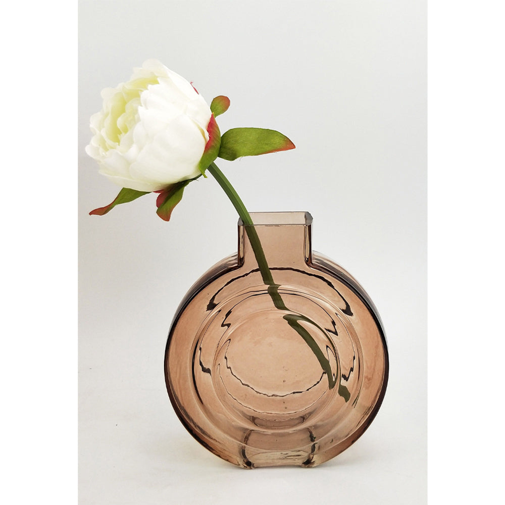 Urban 16.5cm Tommy Round Glass Flower Vase Small - Rose