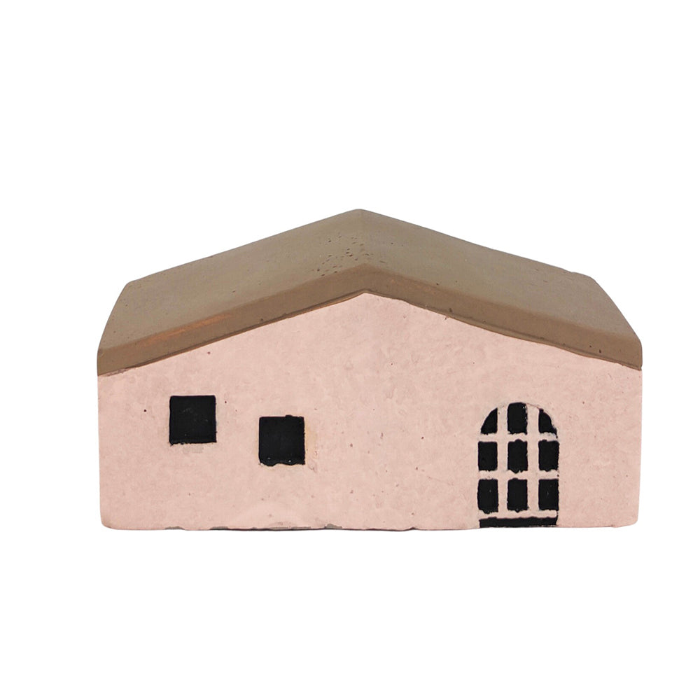 4x Urban Jonah House 12cm Concrete Ornament Home Decor Long - Pink