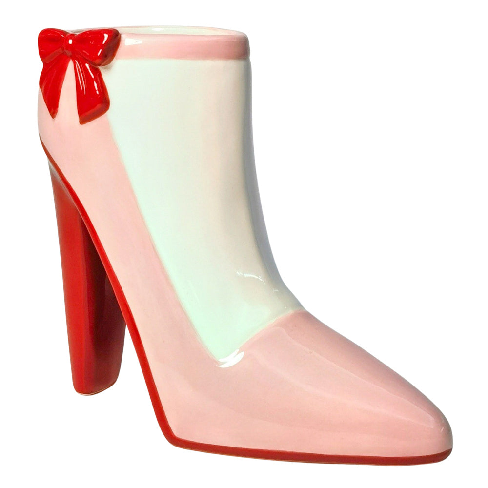 2PK Urban High Heel Vase Pink Red 15cm Decorative Home Decor
